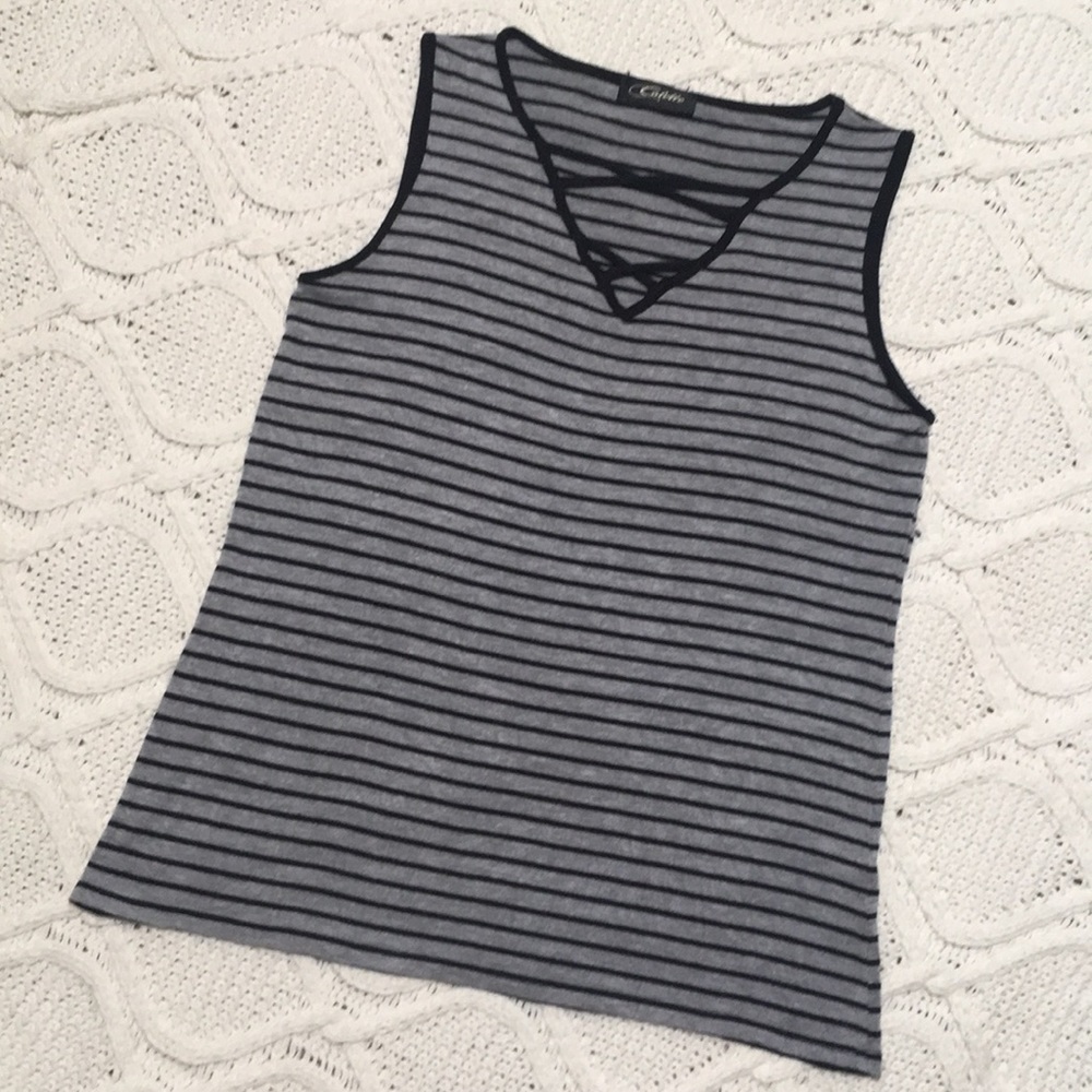 Colette criss cross v neck